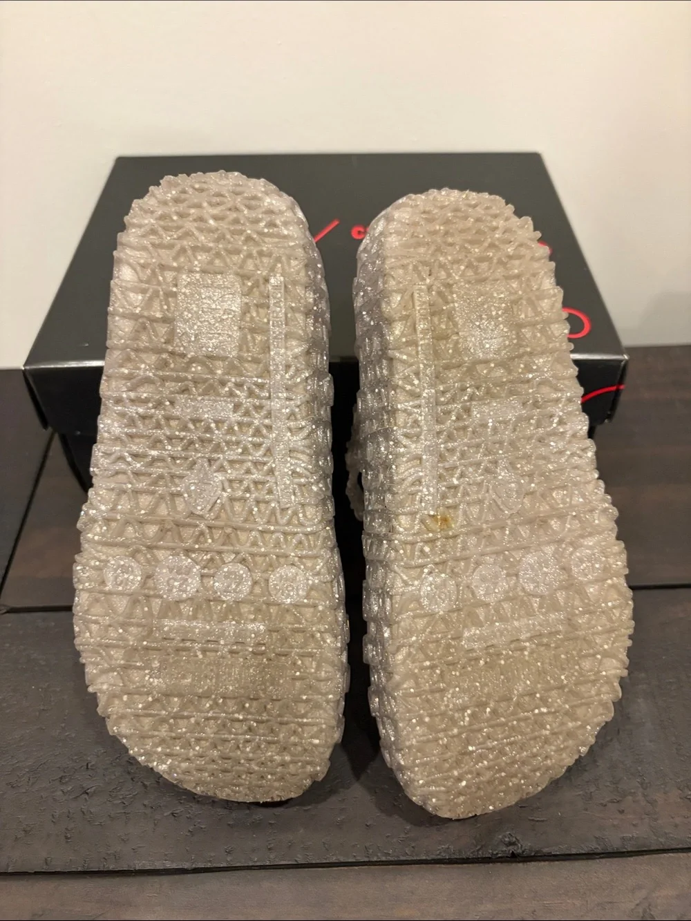 Mini Melissa Clear Glitter Jelly Mary Jane Shoes